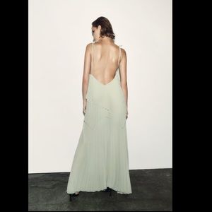 Zara pleated midi dress